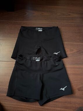 Mizuno Black Women's Athletic Shorts - Twin Pair